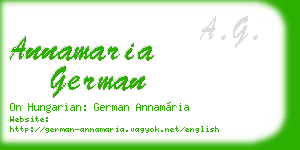 annamaria german business card